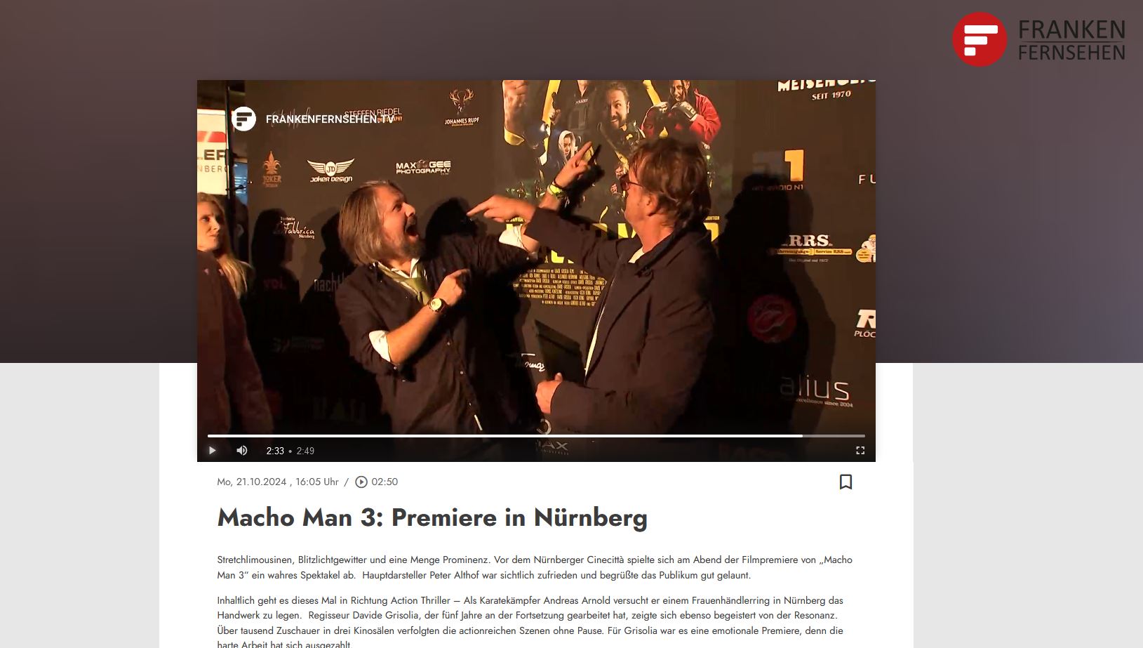 Quelle/Vorschau/Screenshot: www.frankenfernsehen.tv