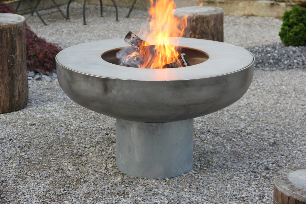 Olympische Feuerschalen aus Edelstahl - design-geschenke.ch