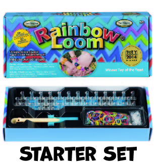 Der beste Einstieg in die kreative Welt von Rainbow Loom. Beinhaltet Gummibänder, Loom und Metallhäkelnadel.
