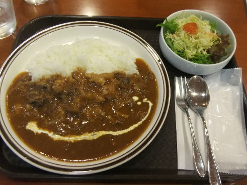 2日目の昼食、坊主はハヤシライスでこってりと・・・