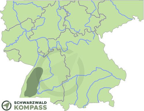 Die Lage des Schwarzwaldes