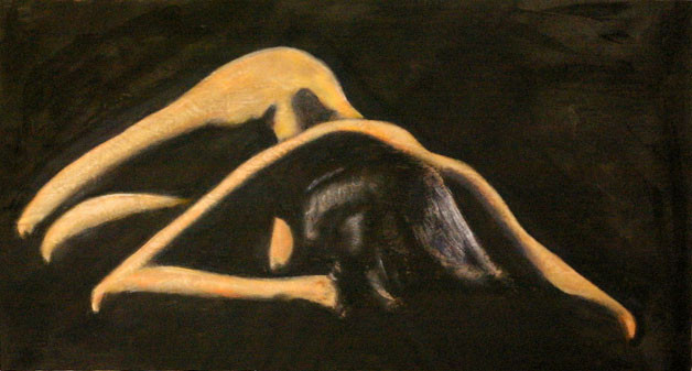 AU SOL - Acrylique sur canevas - 14x26 - 