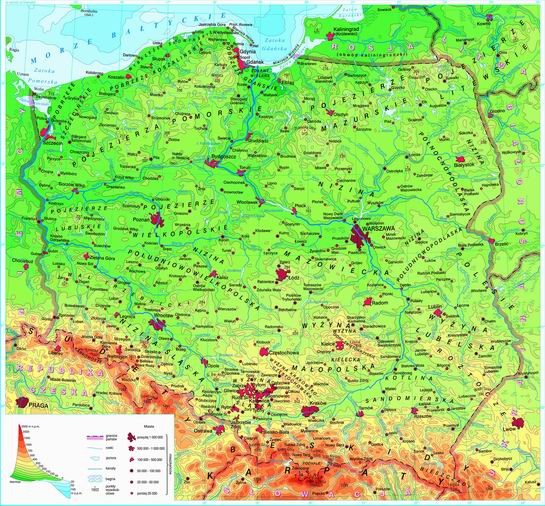 mapa polski z oznaczeniami Poznajemy mapę.   zajecia3