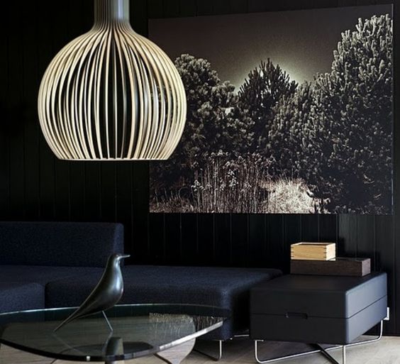 luminaire design octo par secto design dans un salon chaleureux et chic al intérieurs
