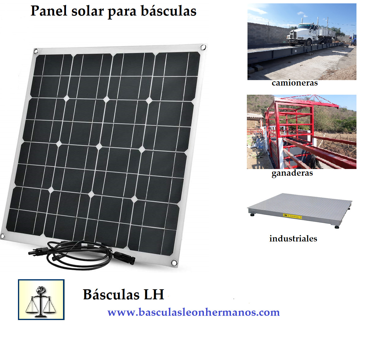 Panel solar para básculas camioneras