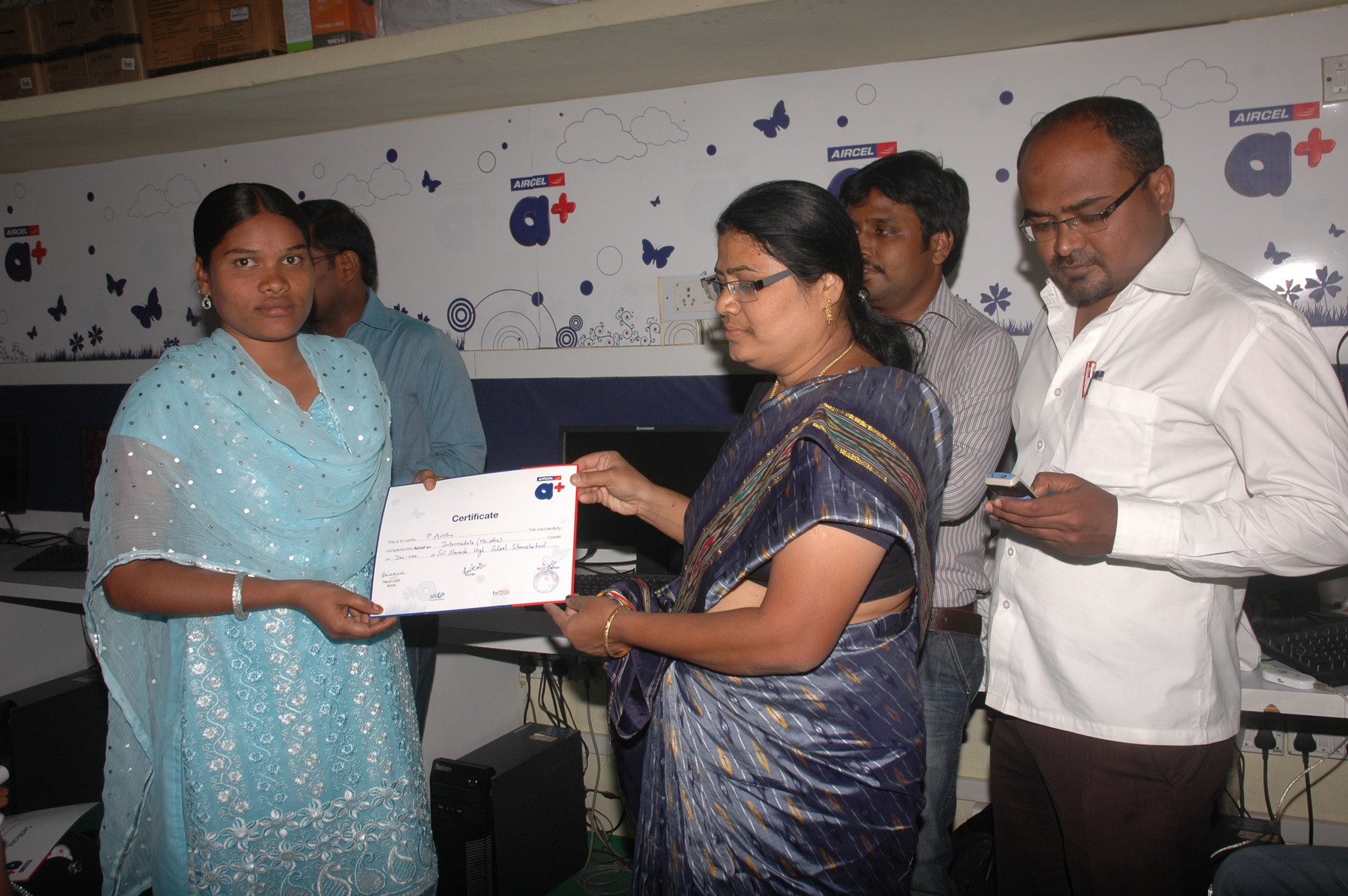  Certifiacte distribution to IT Courses traniness who had completed at CMM-Run IT Centres for rural Youth