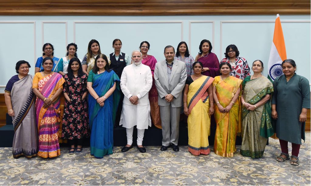 Ms.Jayamma,  has been felicitated by Hon'ble Prime Minister of India ,Hon'ble Minister for Woman & Child Development and Principal Secretary Women & Child Development,Government Of India on receiving Nari Shakti Puraskar  Award-2017 on the 9th.March.2018 