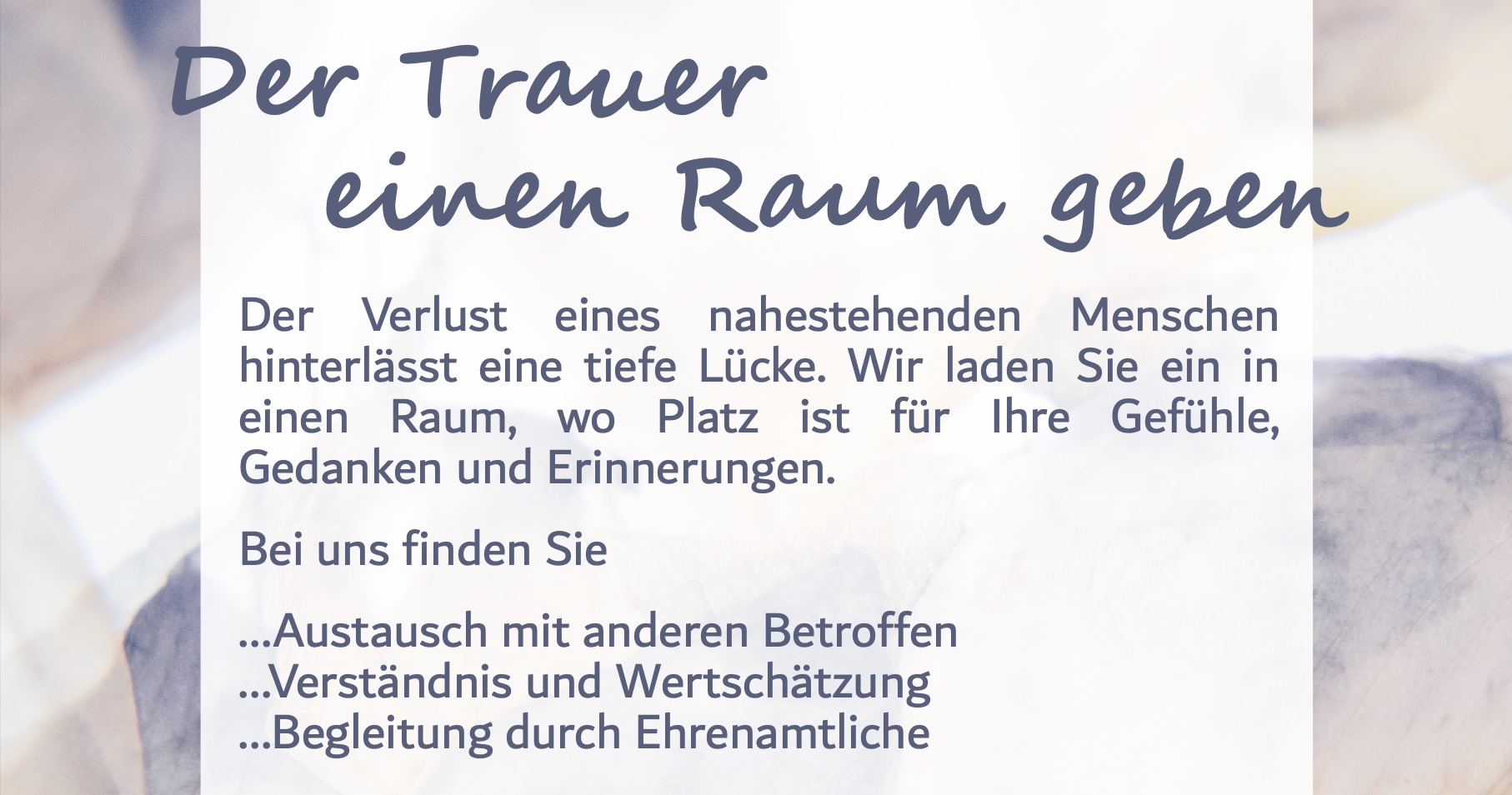 Trauercafé im Gemeindehaus der Jakobuskirche
