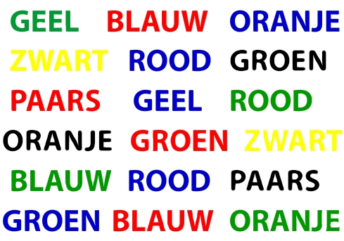 Groen blauw en rood