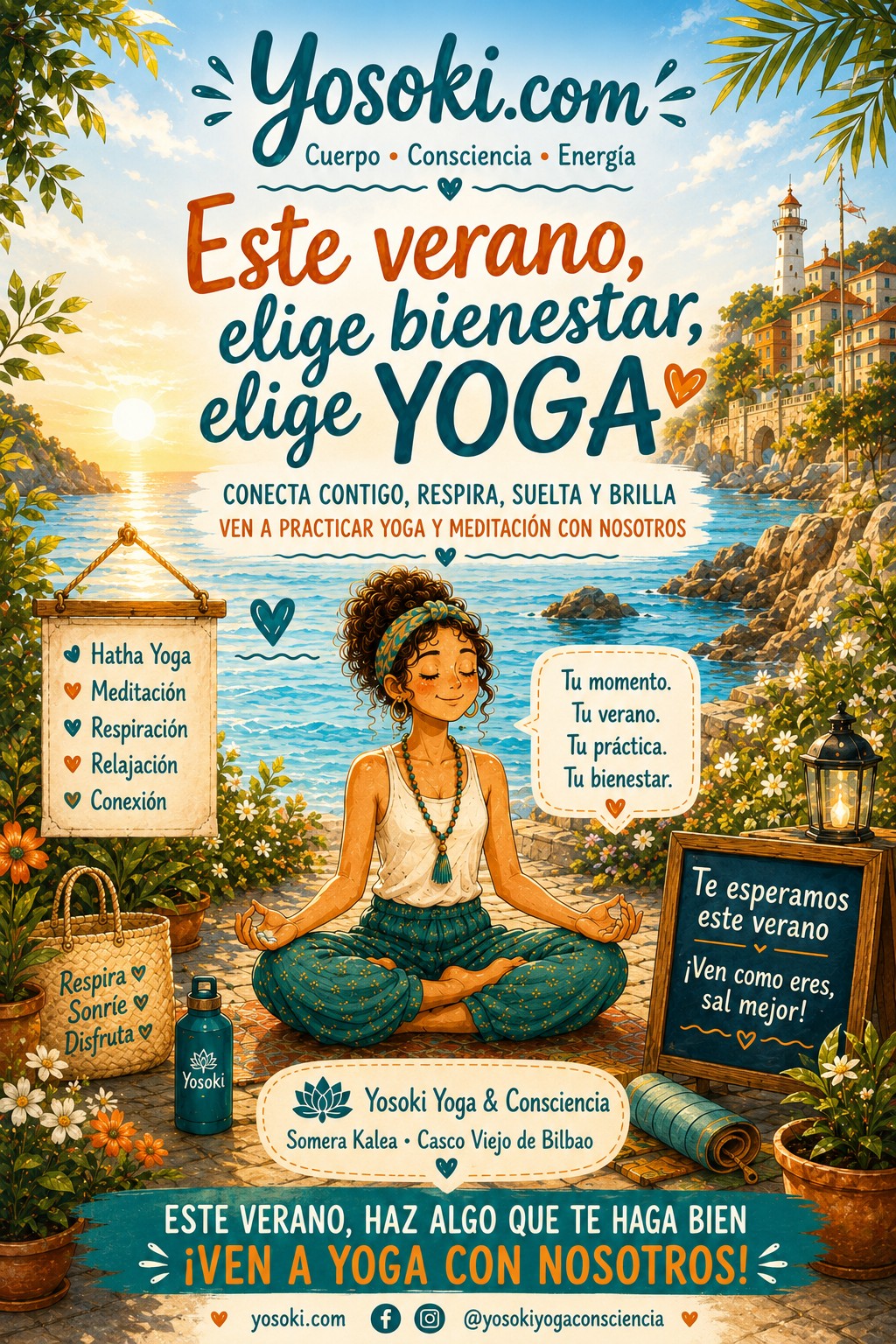 Cartel publicitario de Yosoki en Somera Kalea, cerca de la Iglesia de San Antón y el Mercado de la Ribera en el Casco Viejo de Bilbao