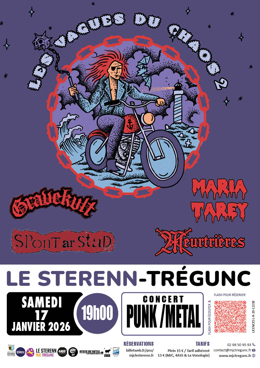 SAM 17 JANVIER 2026  - Les Vagues du Chaos 2 - Concert punk/metal
