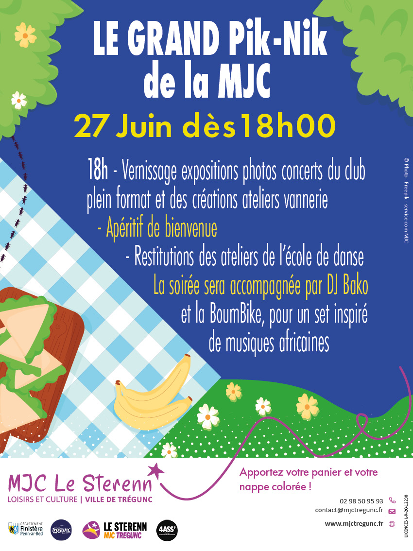 27 JUIN LE GRAND PIK-NIK DE LA MJC DÈS 18h