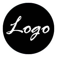 Foto logo blanco sobre fondo negro