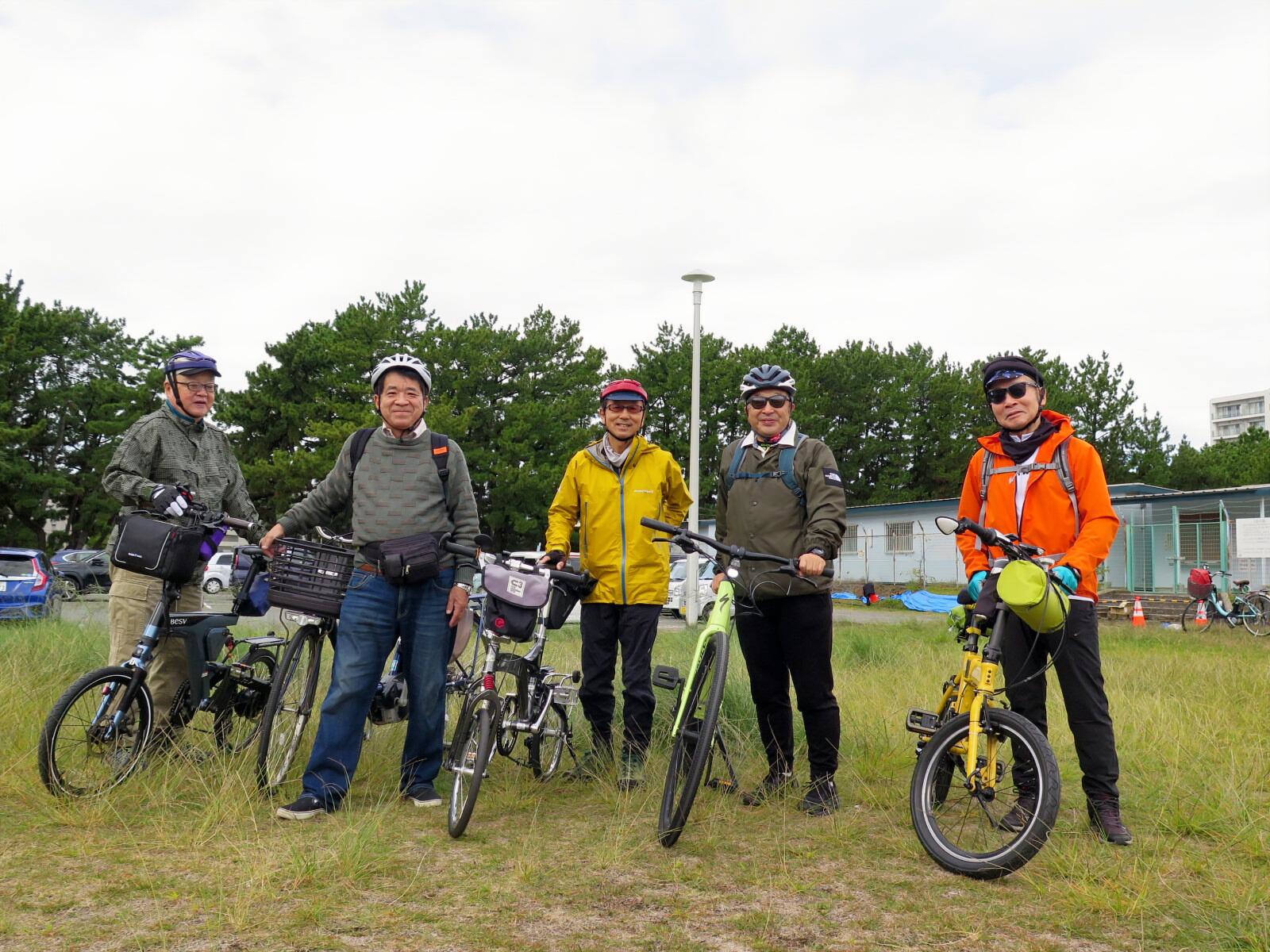 集合地の平塚海浜公園から🚲出発！
