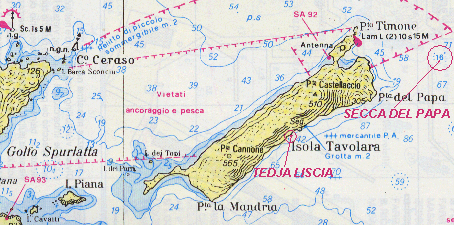 Cartina Sardegna Tavolara