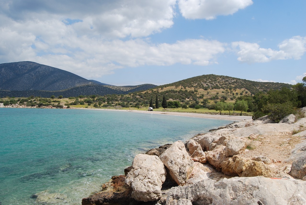 Unser Bluffi am Strand von Frachthi