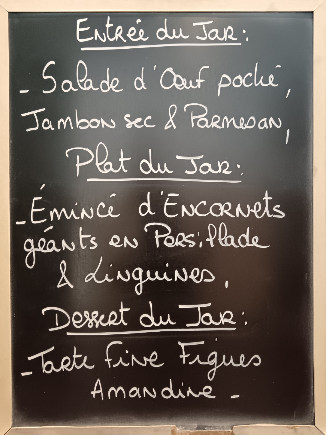 plats du jour Restaurant Saint Ouen l'Aumone
