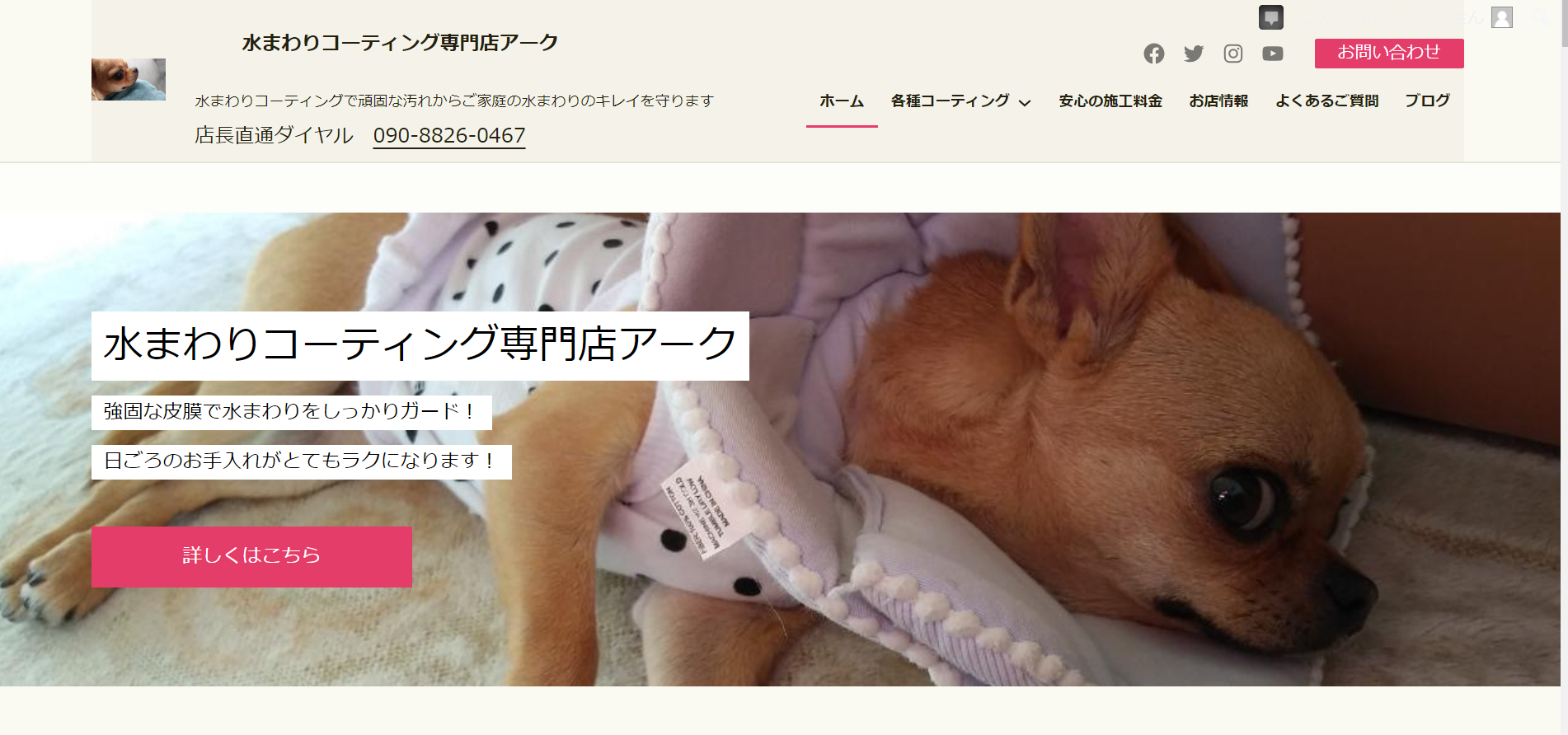 水廻りコーティング専門店アークのサイトをオープンしました！