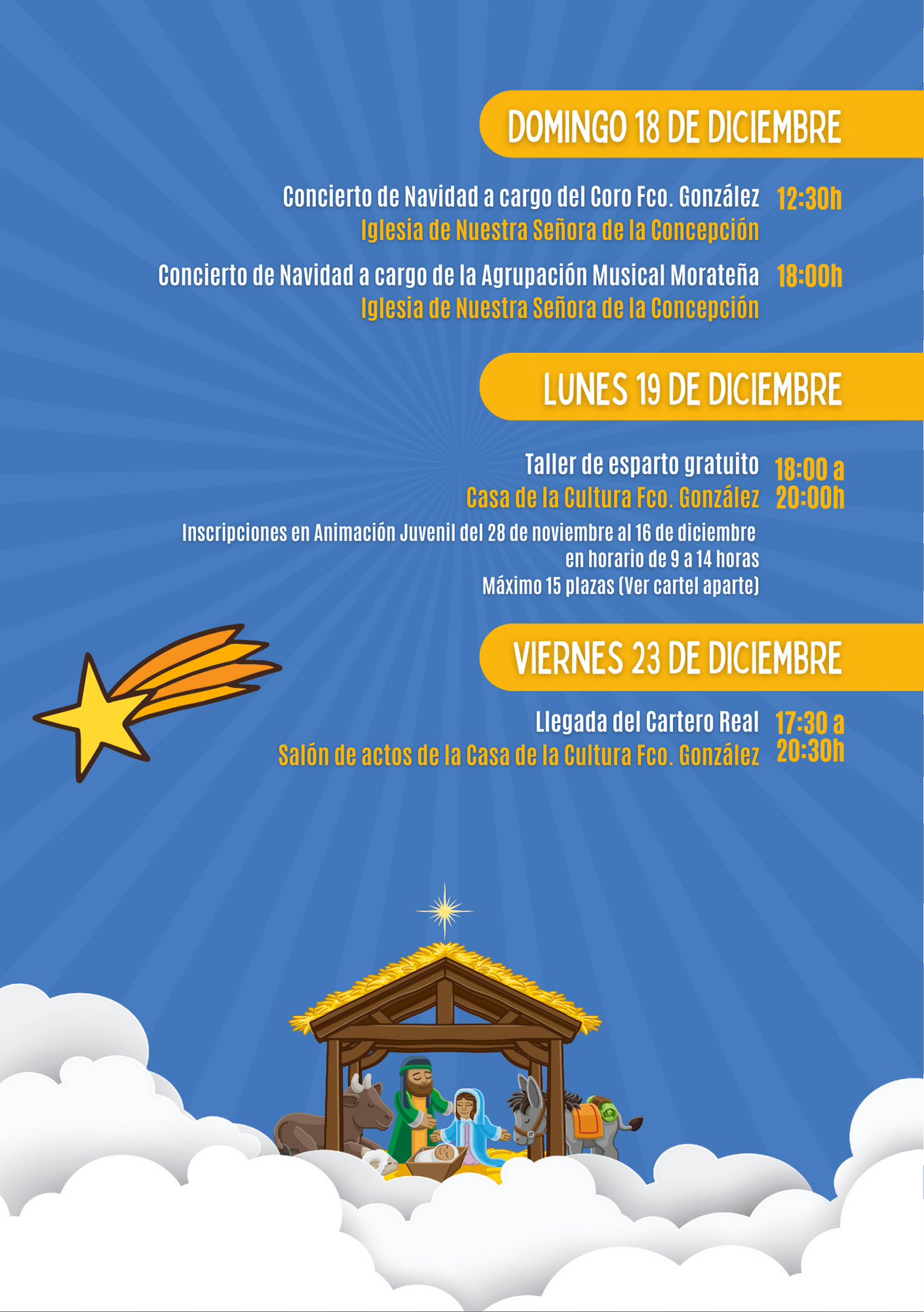 La Navidad en MORATA DE TAJUÑA - Programa de Fiestas, conciertos