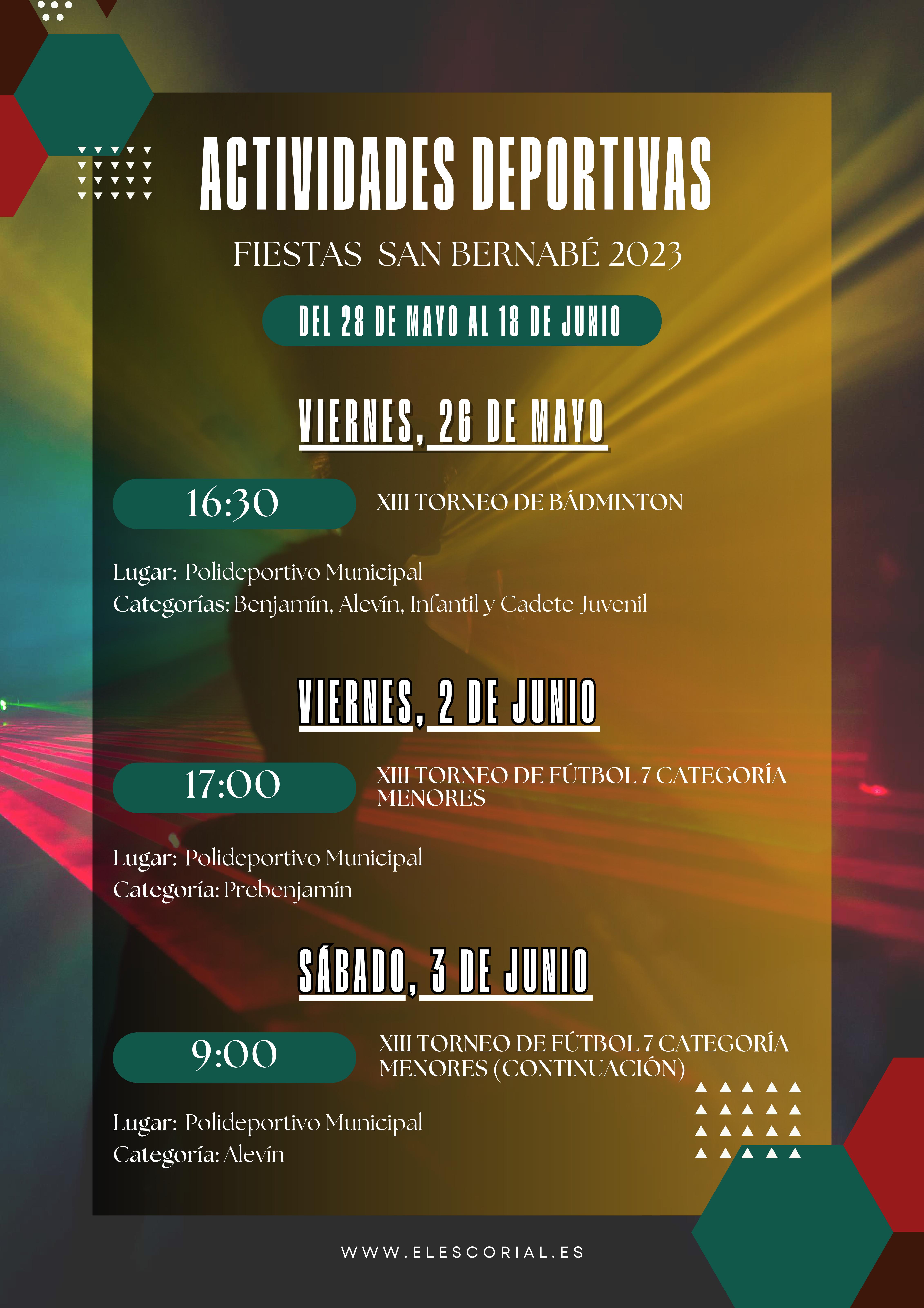 Programa de las Fiestas de San Bernabe en El Escorial