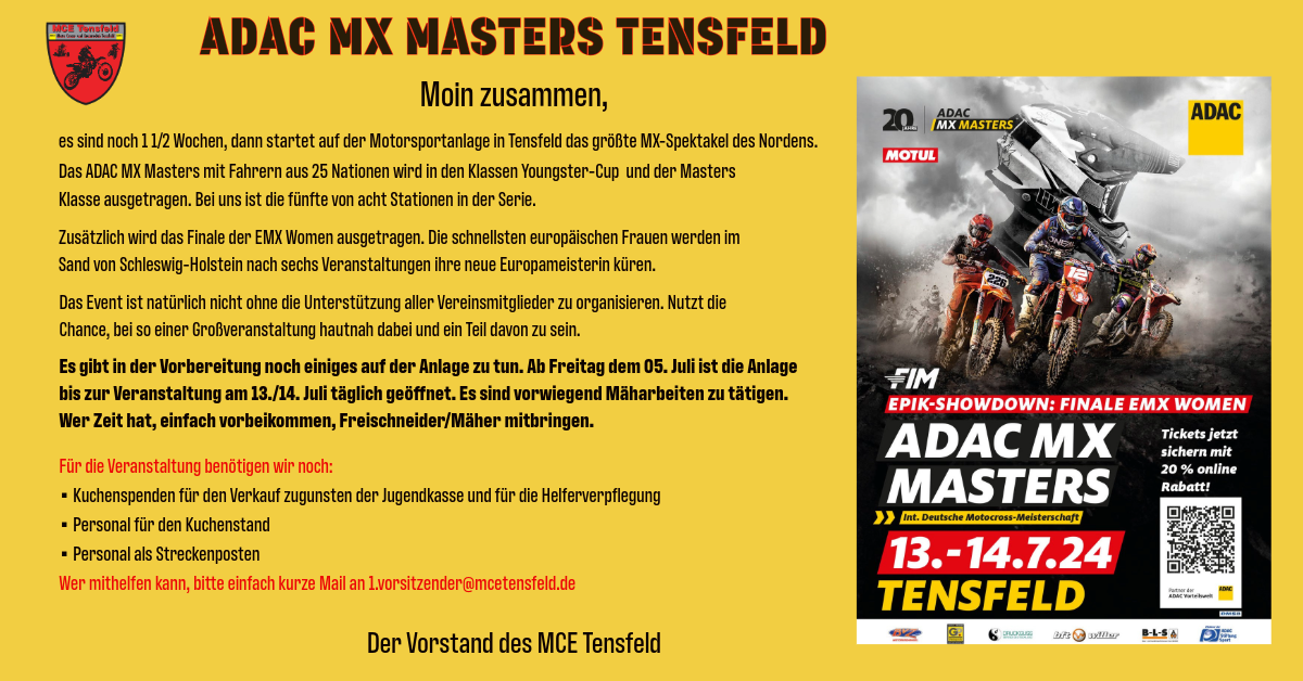 VORBEREITUNGEN MX-MASTERS