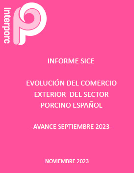 EVOLUCIÓN DEL COMERCIO EXTERIOR DEL SECTOR PORCINO ESPAÑOL SEPTIEMBRE 2023 (NOVIEMBRE 2023)