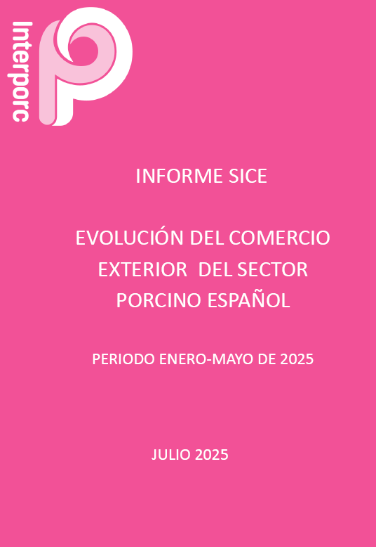 EVOLUCIÓN DEL COMERCIO EXTERIOR DEL SECTOR PORCINO ESPAÑOL PERIODO ENERO-MAYO DE 2025