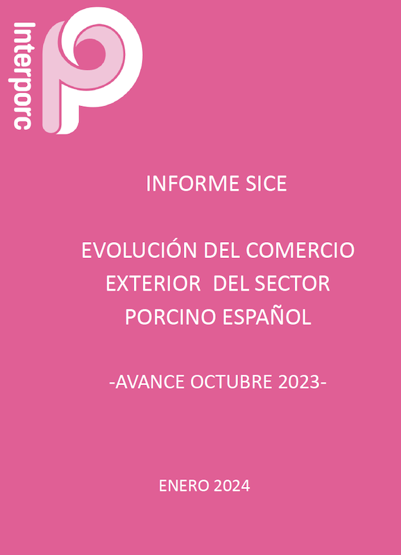 EVOLUCIÓN DEL COMERCIO EXTERIOR DEL SECTOR PORCINO ESPAÑOL OCTUBRE 2023 (ENERO 2024)