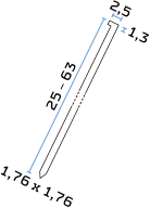 Kosi čavlići 1,8 mm