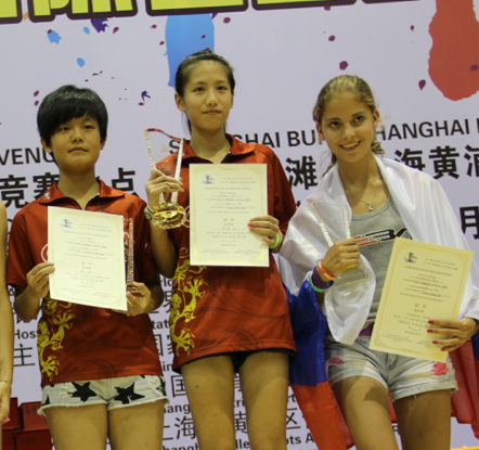 From left : Meng Yun, Su Fei Qian, D.Kuznetsova - Photo : Guan Lin