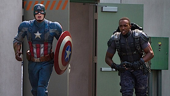 Chris Evans & Anthony Mackie in Captain America: The Winter Soldier