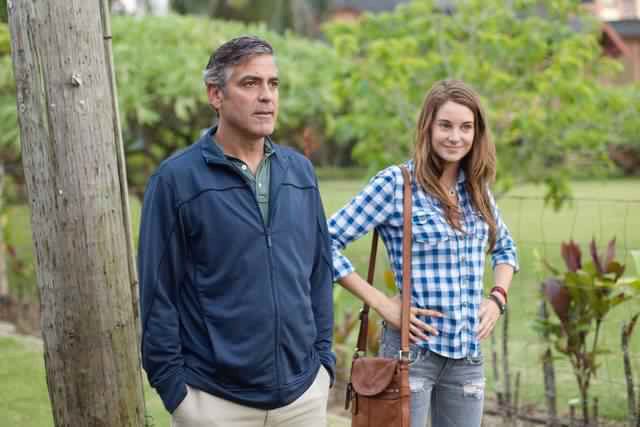 George Clooney & Shailene Woodley in The Descendants