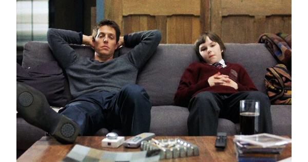 Hugh Grant & Nicholas Hoult in About A Boy