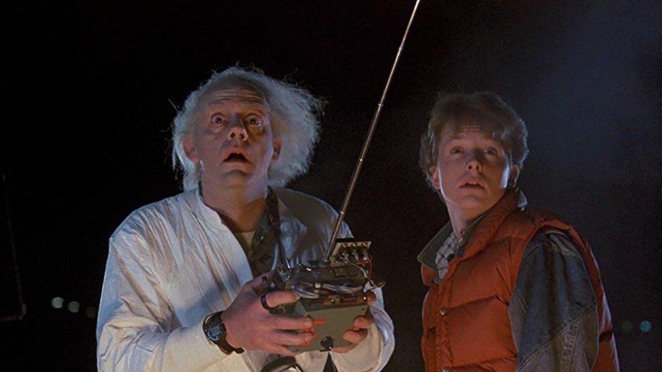 Christopher Lloyd & Michael J. Fox in Back to the Future