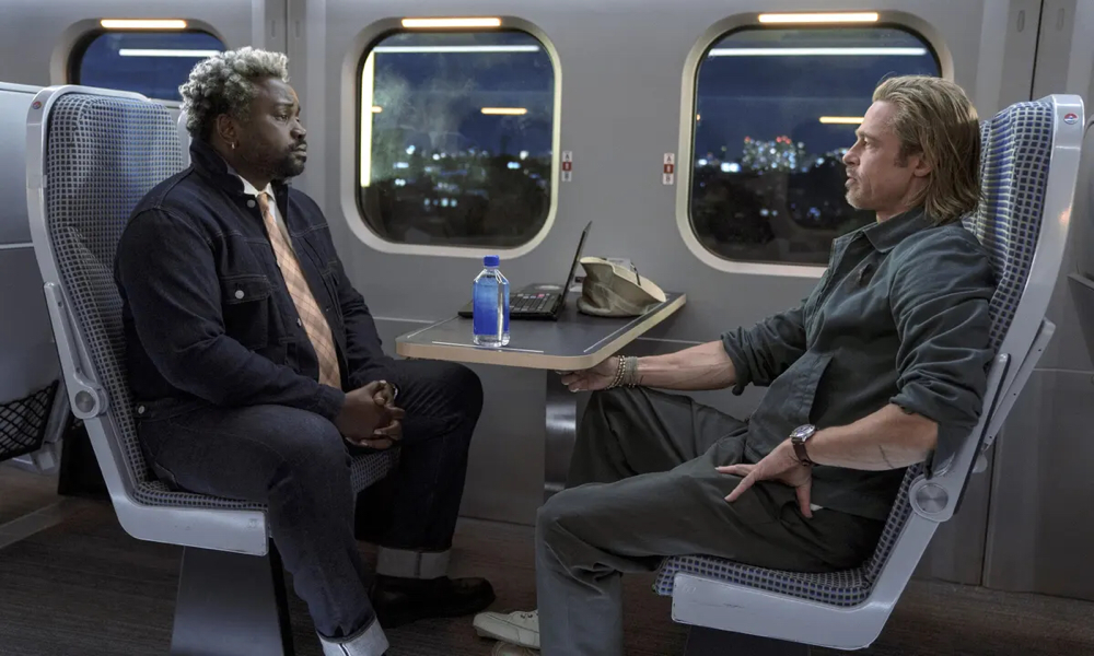Brian Tyree Henry & Brad Pitt in Bullet Train