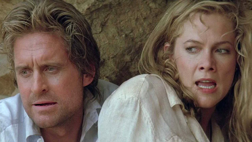 Michael Douglas & Kathleen Turner in The Jewel of the Nile