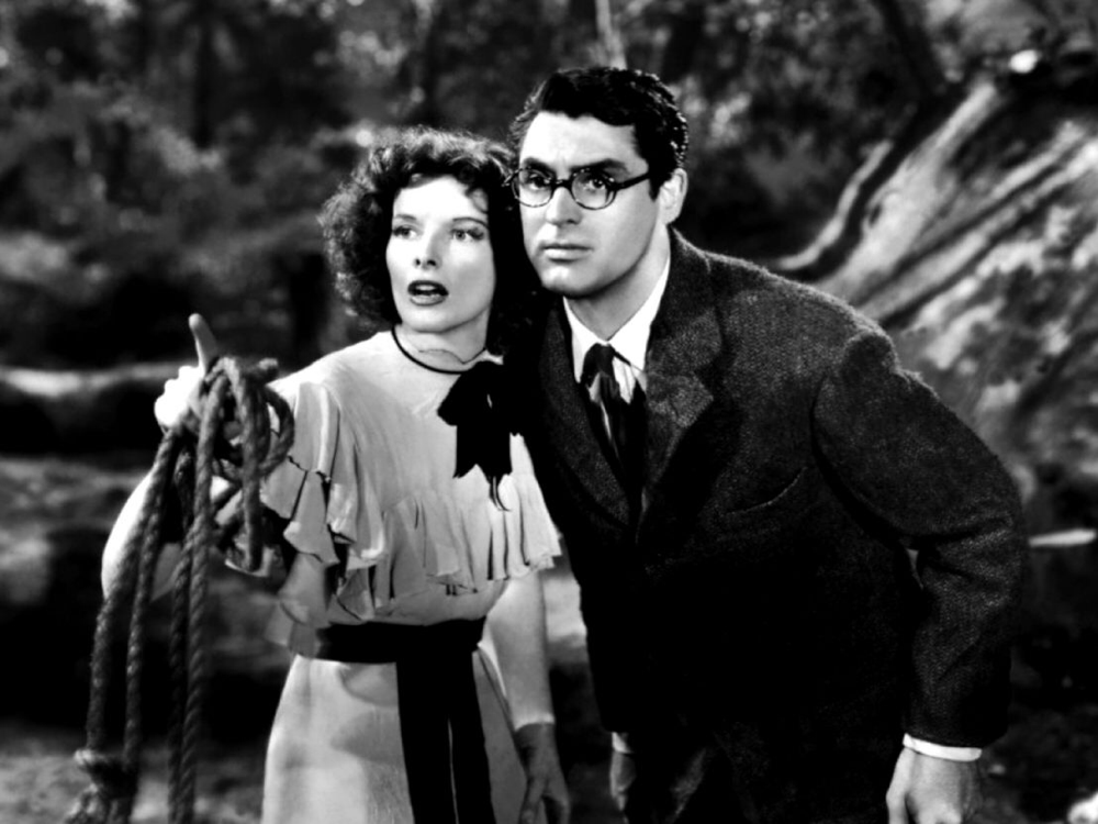 Katharine Hepburn & Cary Grant in Bringing Up Baby