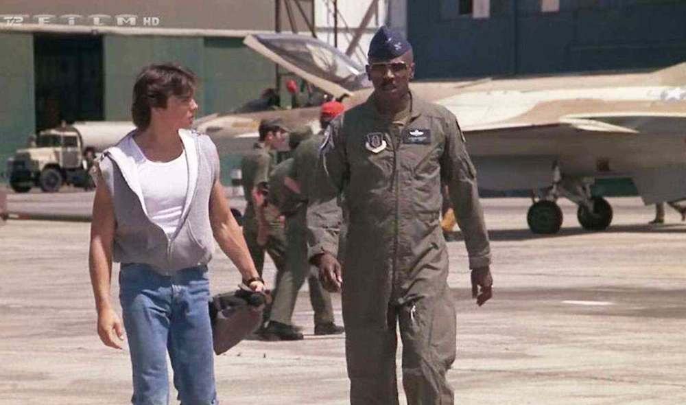 Jason Gedrick & Louis Gossett, Jr. in Iron Eagle