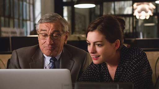 Robert DeNiro & Anne Hathaway in The Intern