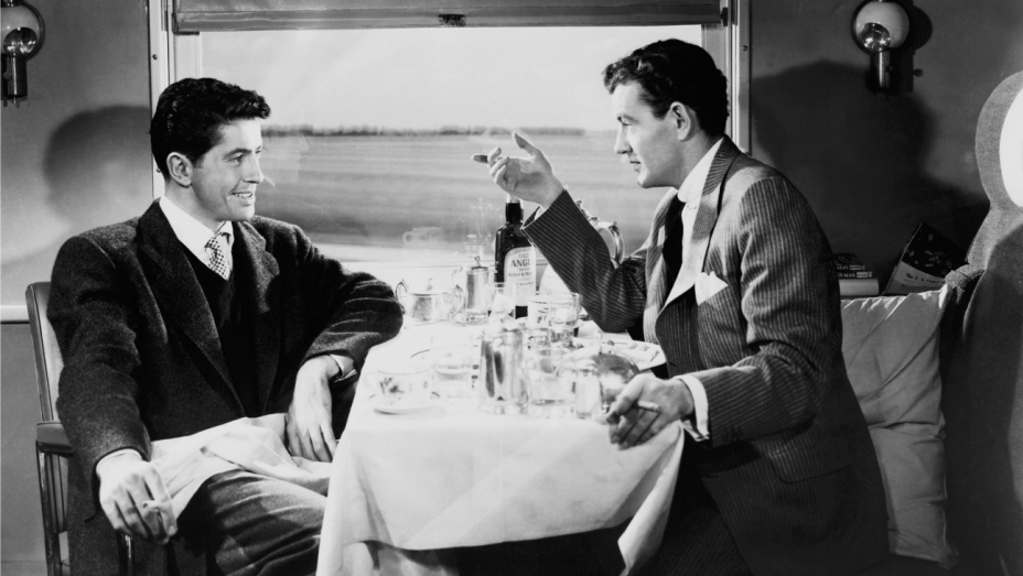 Farley Granger & Robert Walker in Strangers on a Train