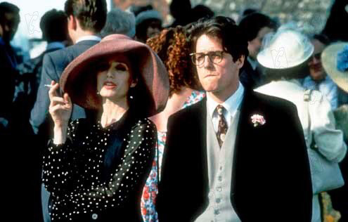 Kristen Scott-Thomas & Hugh Grant in Four Weddings & A Funeral