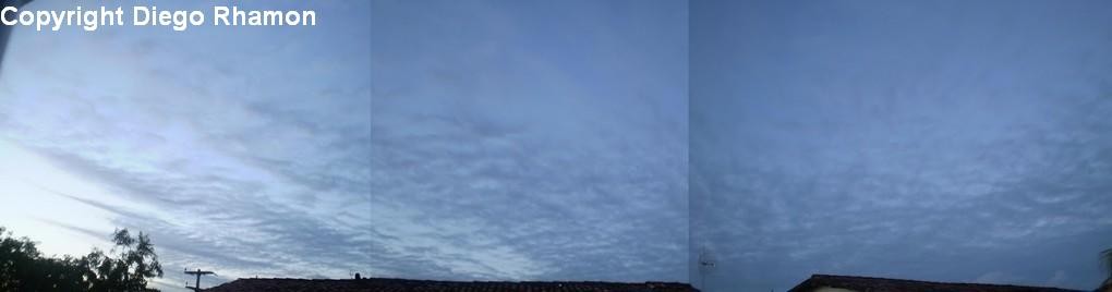 Altocumulus radiatus vistas em João Pessoa, Paraíba, em 06/07/2010.