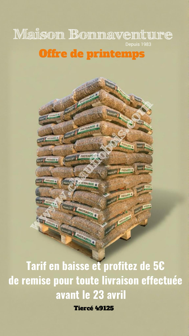 Promotion granulé piveteau bois
