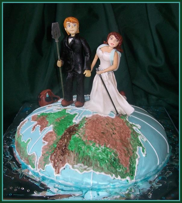 Свадебный торт "Свадьба туристов"