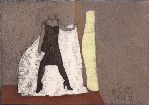 HEEL. Oil and charcoal on faesite. Florence 2011.