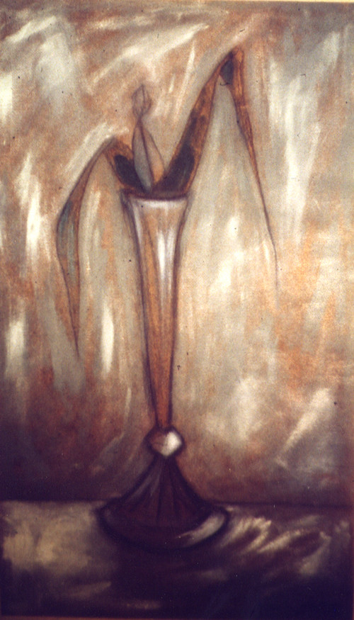 "Giaggioli" 1992 olio su faesite 57x37.