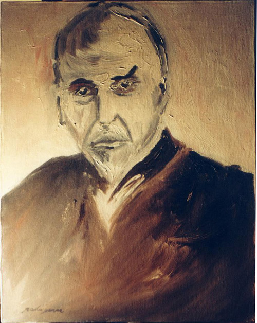 5. "Luigi Pirandello" 1990 olio su tela 50x40