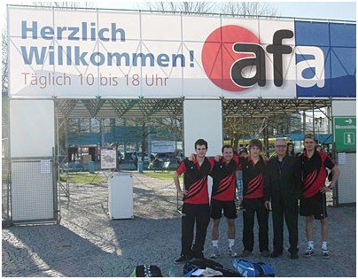 TSG'ler auf der afa 2011: Robin Fiedler, Daniel Knoll, Dominik Parak, Meinrad Fichtner, Sebastian Buyze