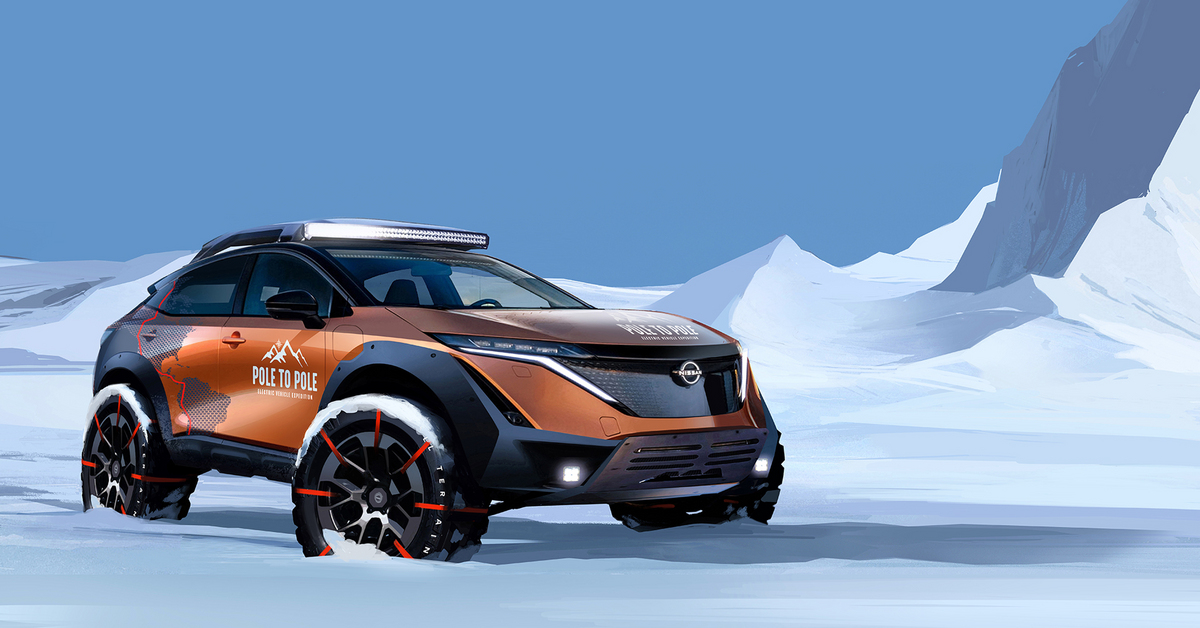 Le Nissan Ariya électrique se lance dans la première expédition mondiale entre le pôle Nord et le pôle Sud