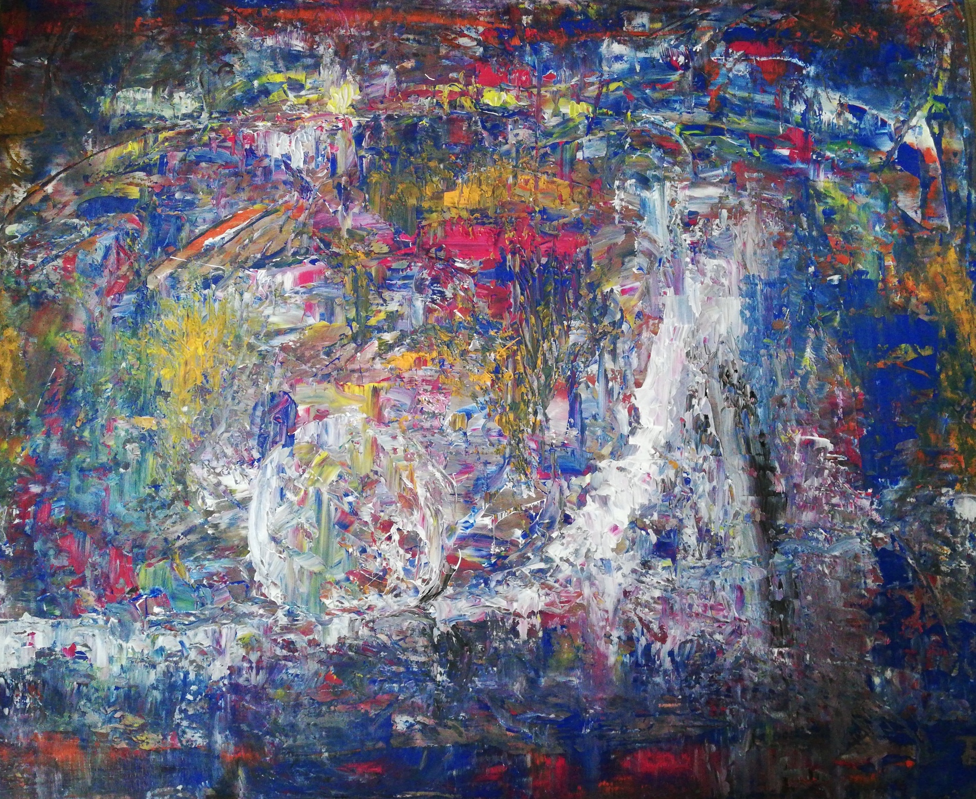Stein der Weisen;  Öl, Acryl auf Leinwand ; 120/100cm 2019